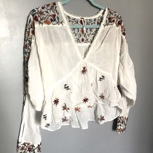 Free people floral blouse